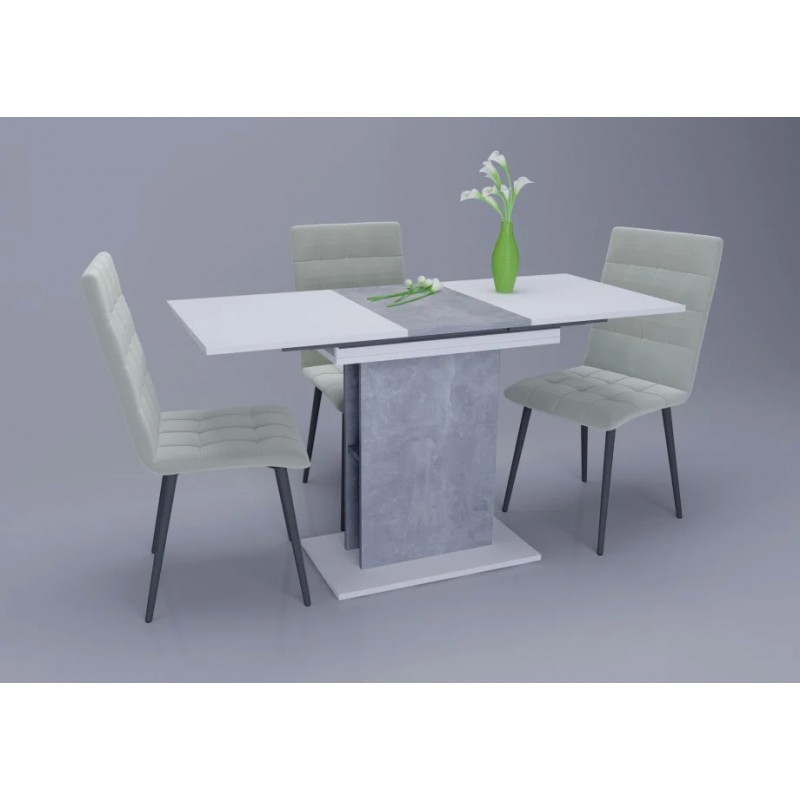 Стіл обідній Stoun 100(135)x60 см Біла Аляска / Індастріал Intarsio