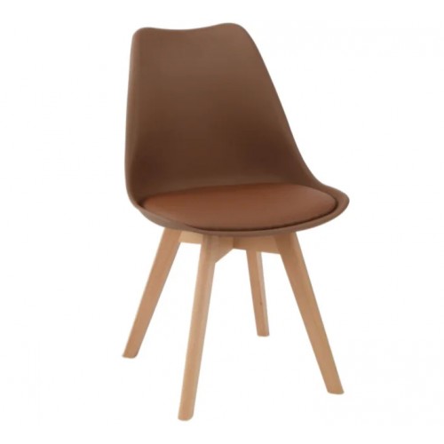 Стілець KRUZ бук/коричневий Intarsio