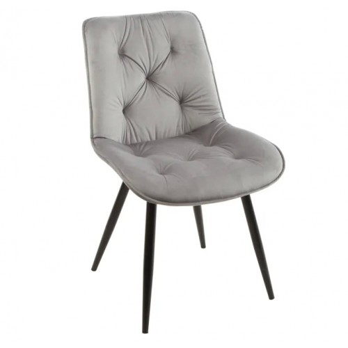 Стілець STYLE чорний / світло-сірий Intarsio