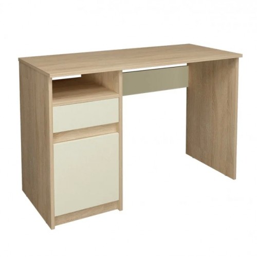 Комп'ютерний стіл Jusk A Мигдаль / Дуб Сонома Intarsio