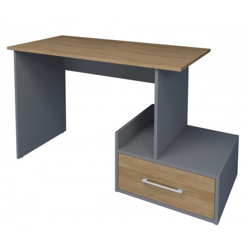 Комп'ютерний стіл Mini Maris Сірий Уніколор / Дуб Золотий правий Intarsio