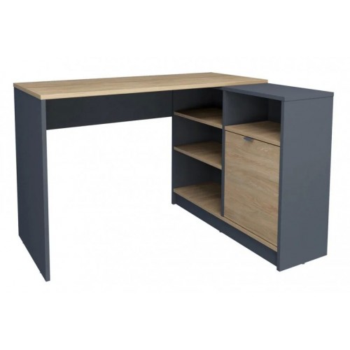 Комп'ютерний стіл Optima Дуб Золотий / Антрацит правий Intarsio