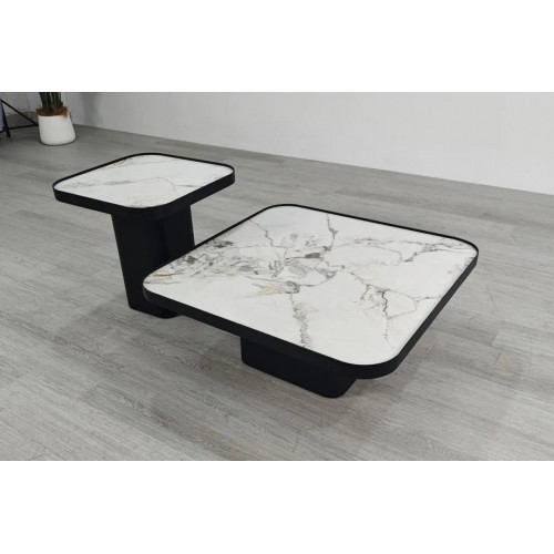 Журнальний столик MICHIGAN білий глянець/чорний (к-кт) Intarsio