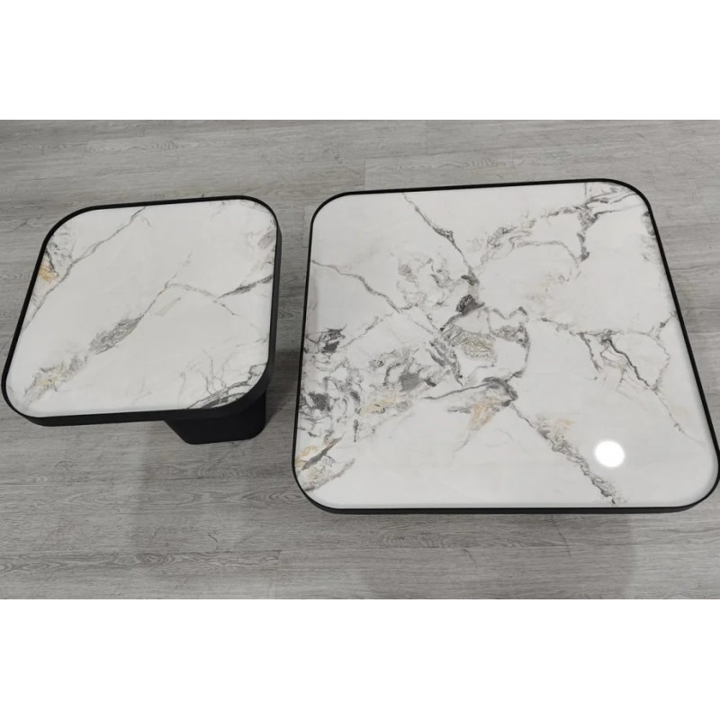 Журнальний столик MICHIGAN білий глянець/чорний (к-кт) Intarsio