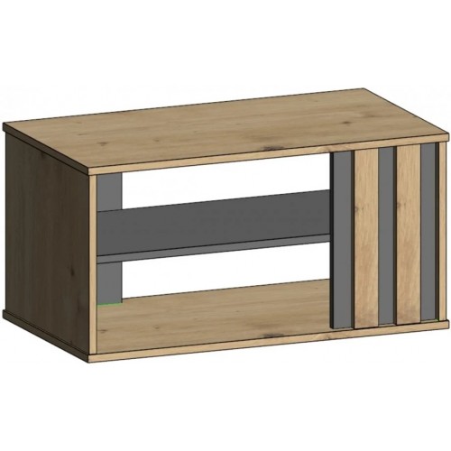 Журнальний столик T2 AD Антрацит / Дуб артізан 50 x 90 см.   Intarsio