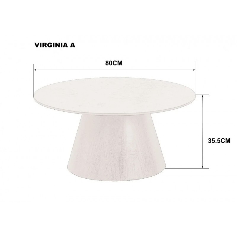 Журнальний столик VIRGINIA A Чорний глянець / Коричневий мат 80 x 35,5 см.   Intarsio