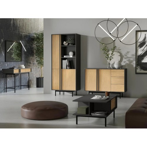 Комод ALSY REG 7 123х87х43 антрацит / дуб Jurek