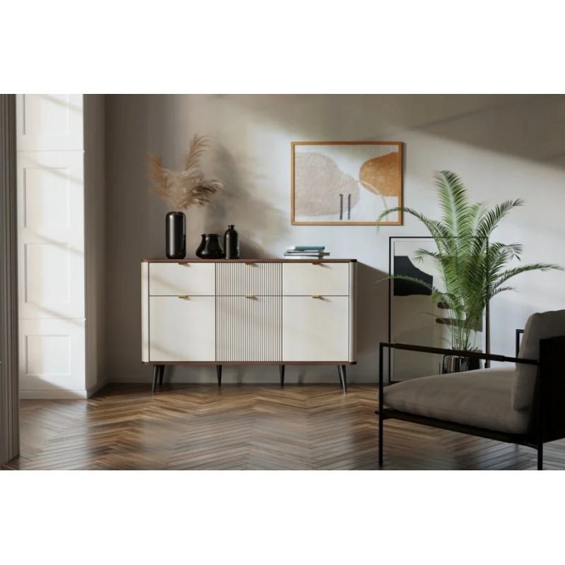 Комод MARLY REG 10 130х82х40 кашемір / горіх Jurek