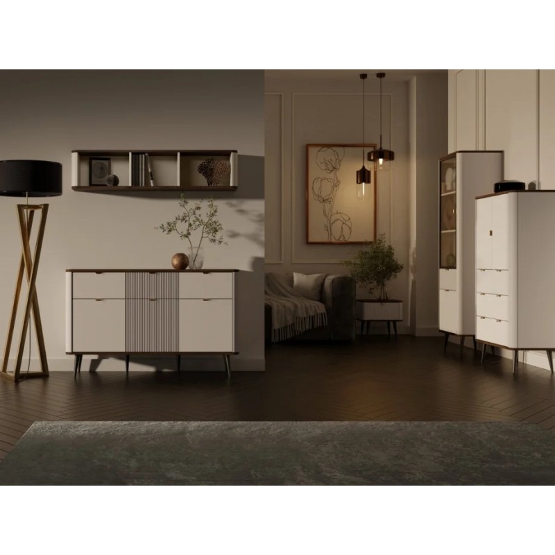 Комод MARLY REG 10 130х82х40 кашемір / горіх Jurek