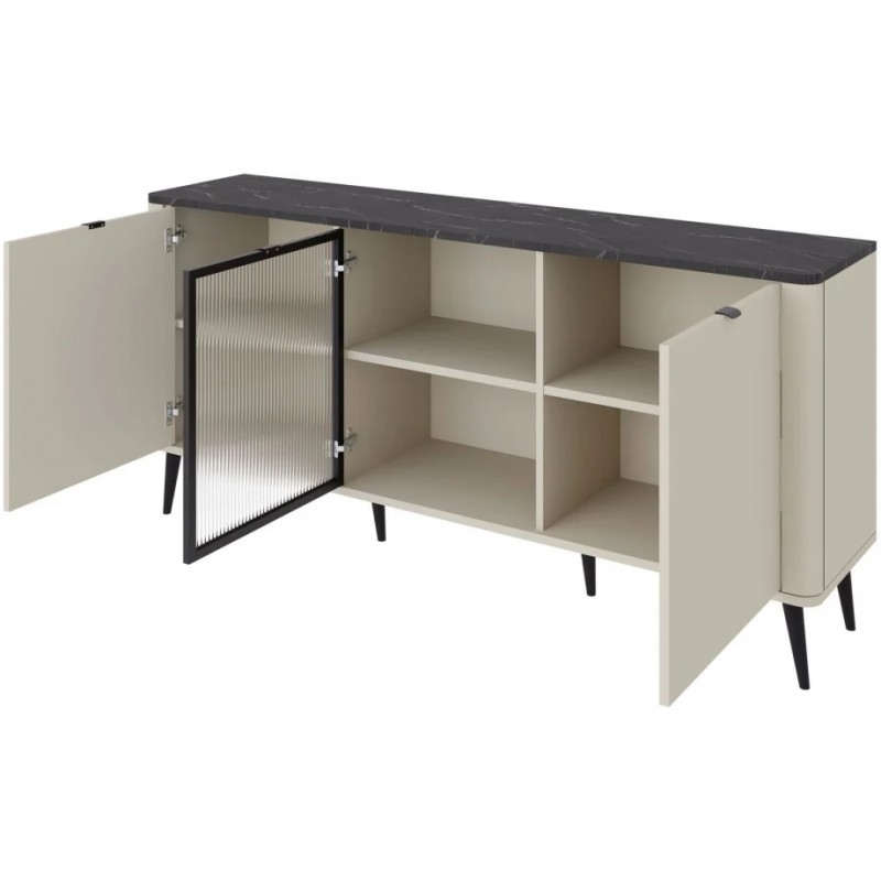 Комод MARLY REG 7 160х82х40 кашемір / горіх Jurek