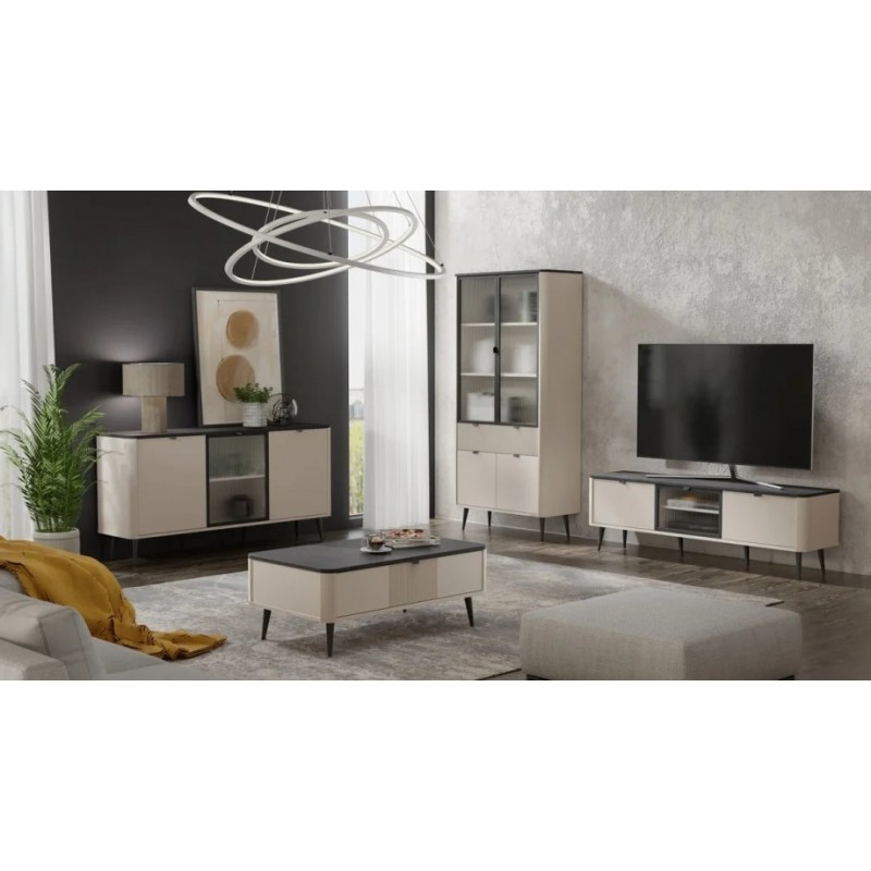 Комод MARLY REG 7 160х82х40 кашемір / сірий Jurek