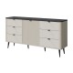 Комод MARLY REG 9 160х82х40 кашемір / сірий Jurek