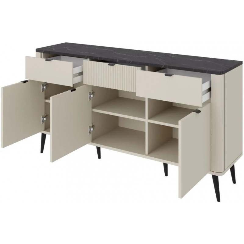 Комод MARLY REG 9 160х82х40 кашемір / сірий Jurek