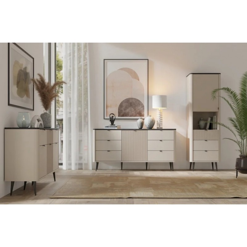 Комод MARLY REG 9 160х82х40 кашемір / сірий Jurek