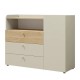 Комод YUKI REG 9 120х93х40 сірий / бежевий / дуб Jurek