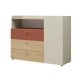 Комод YUKI REG 9 120х93х40 сірий / бежевий / дуб / коньяк Jurek