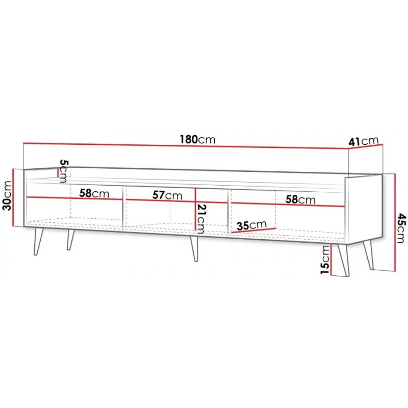 Тумба під телевізор ADEMO REG 5 180х45х41 кашемір / кашемір Jurek