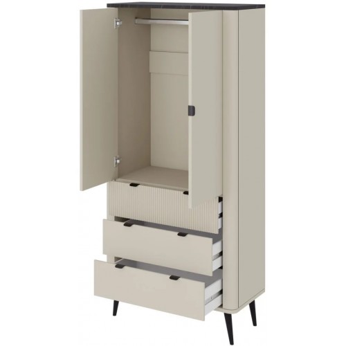 Вітрина MARLY REG 1 90х191х40 кашемір / горіх Jurek