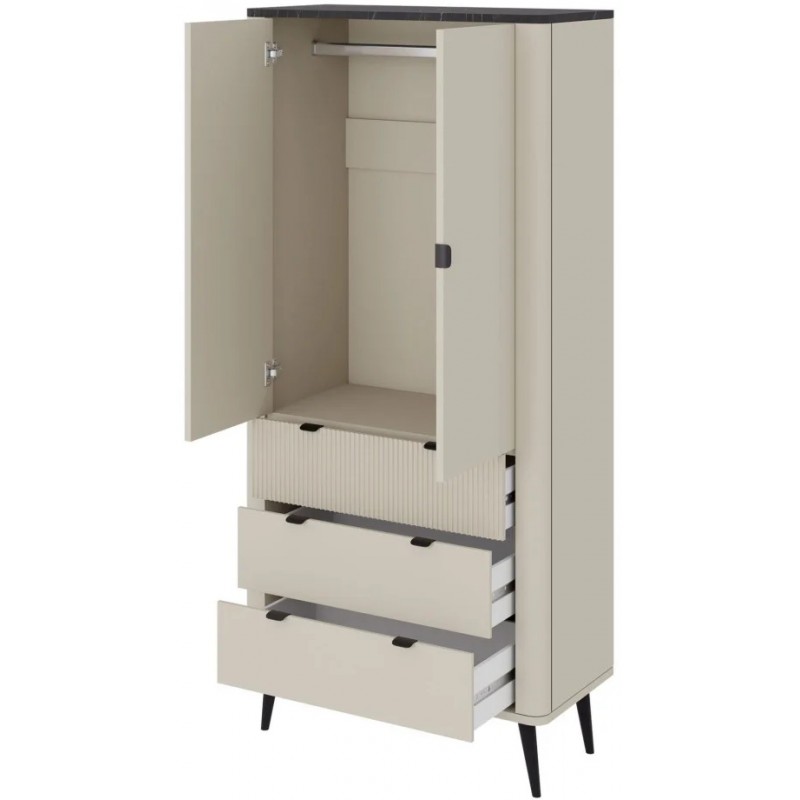 Вітрина MARLY REG 1 90х191х40 кашемір / горіх Jurek