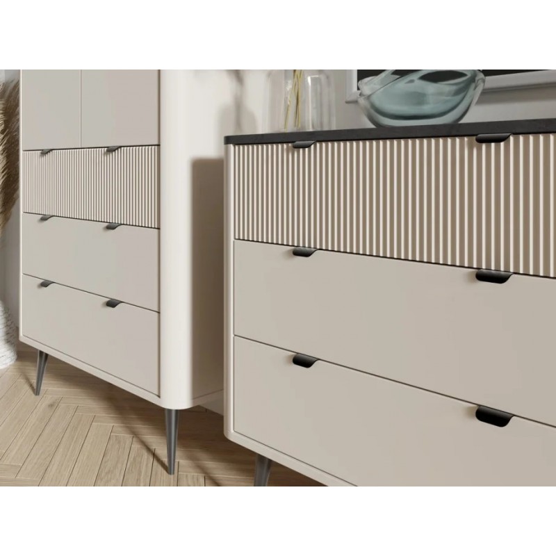Вітрина MARLY REG 1 90х191х40 кашемір / сірий Jurek