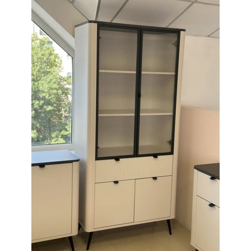 Вітрина MARLY REG 2 90х191х40 кашемір / сірий Jurek