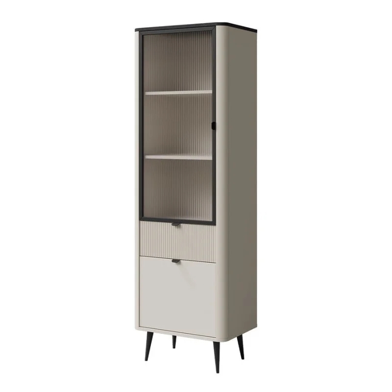 Вітрина MARLY REG 3 60х191х40 кашемір / сірий Jurek