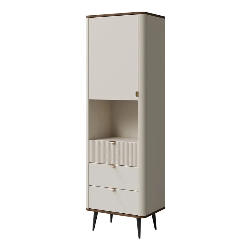 Вітрина MARLY REG 4 60х191х40 кашемір / горіх Jurek
