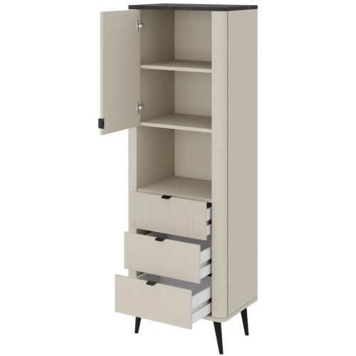 Вітрина MARLY REG 4 60х191х40 кашемір / горіх Jurek