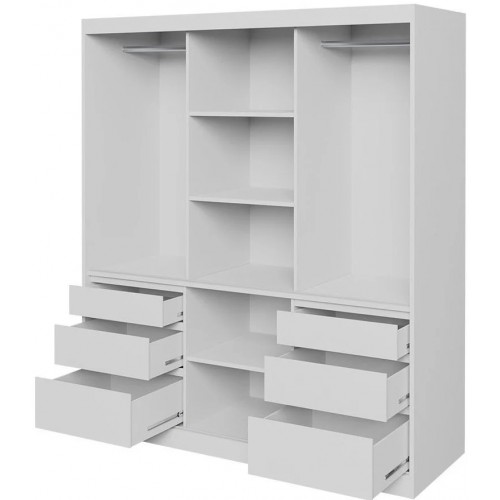 Шафа-купе HAITI 180 180х216х65 дуб / чорний Jurek