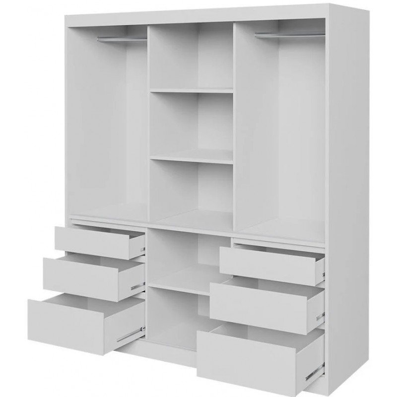 Шафа-купе HAITI 180 180х216х65 дуб / чорний Jurek