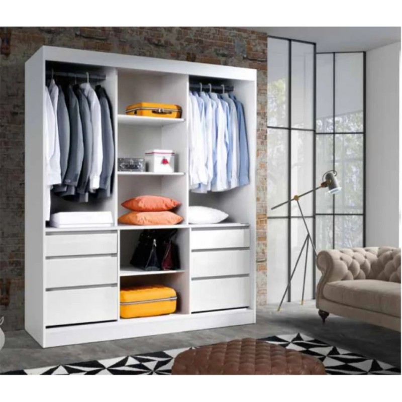 Шафа-купе HAITI 180 180х216х65 дуб / чорний Jurek