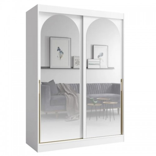 Шафа-купе MODIN 150 150х215х65 білий / золотий Jurek