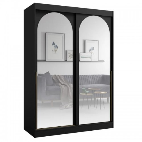 Шафа-купе MODIN 150 150х215х65 чорний / золотий Jurek