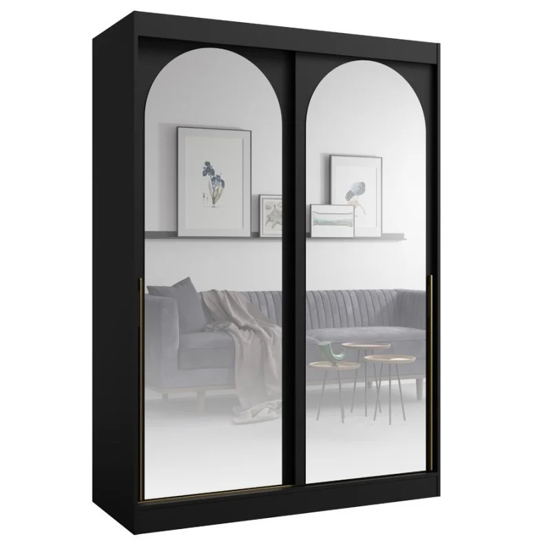 Шафа-купе MODIN 150 150х215х65 чорний / золотий Jurek