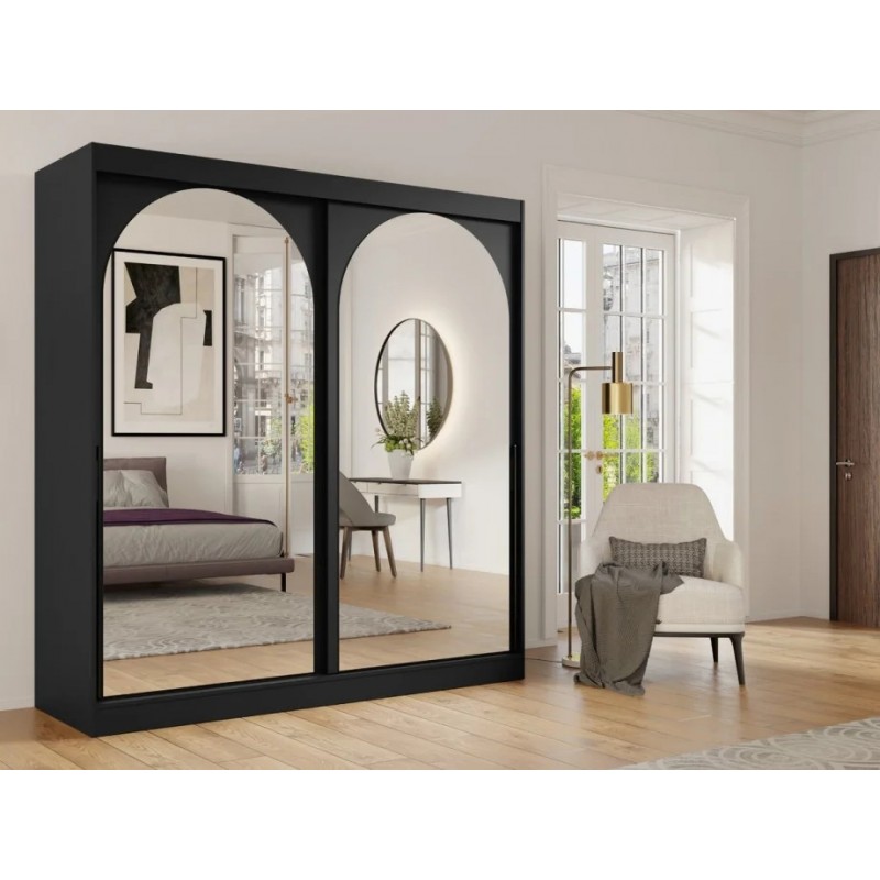 Шафа-купе MODIN 150 150х215х65 чорний / золотий Jurek