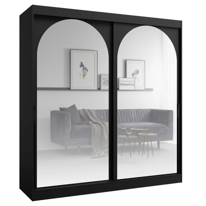 Шафа-купе MODIN 200 200х215х65 чорний / чорний Jurek