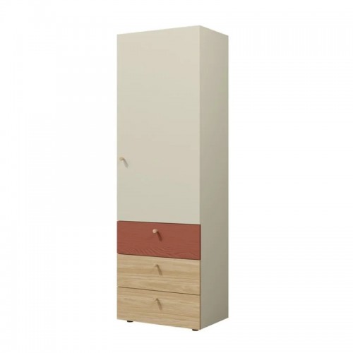 Шафа YUKI REG 4 60х185х40 сірий / бежевий / дуб / коньяк Jurek