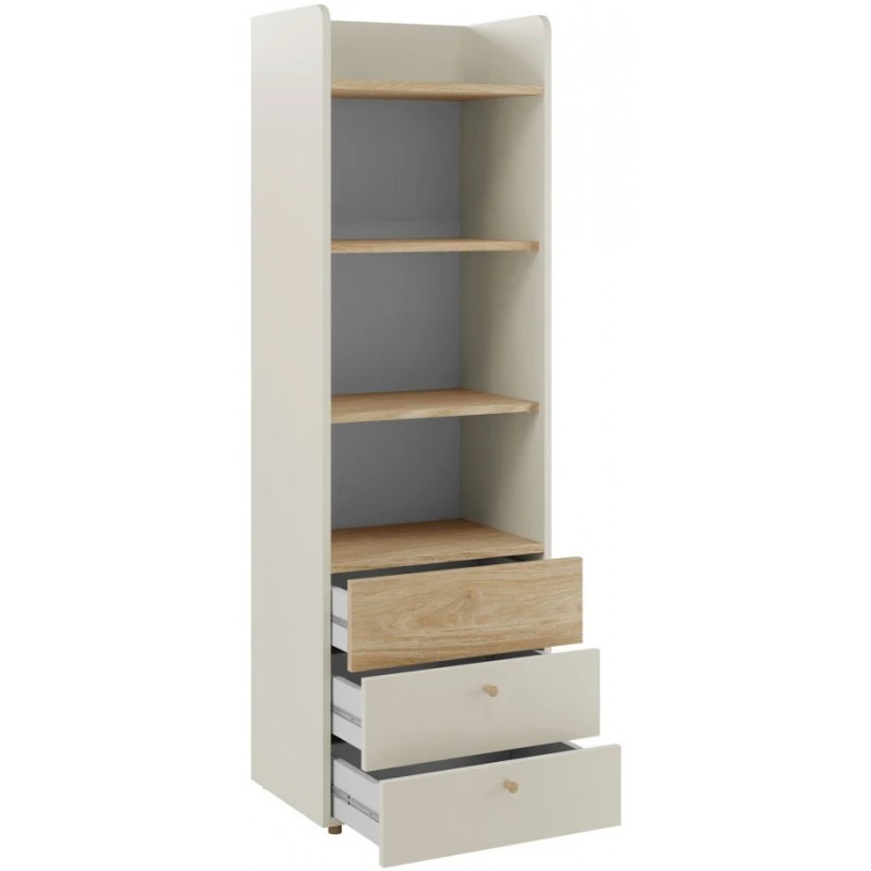 Шафа YUKI REG 5 60х185х40 сірий / бежевий / дуб Jurek