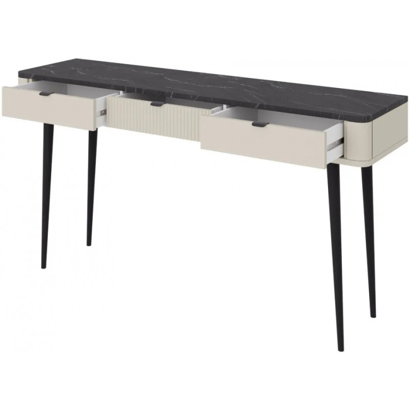 Туалетний столик MARLY REG 15 130х82х40 кашемір / горіх Jurek