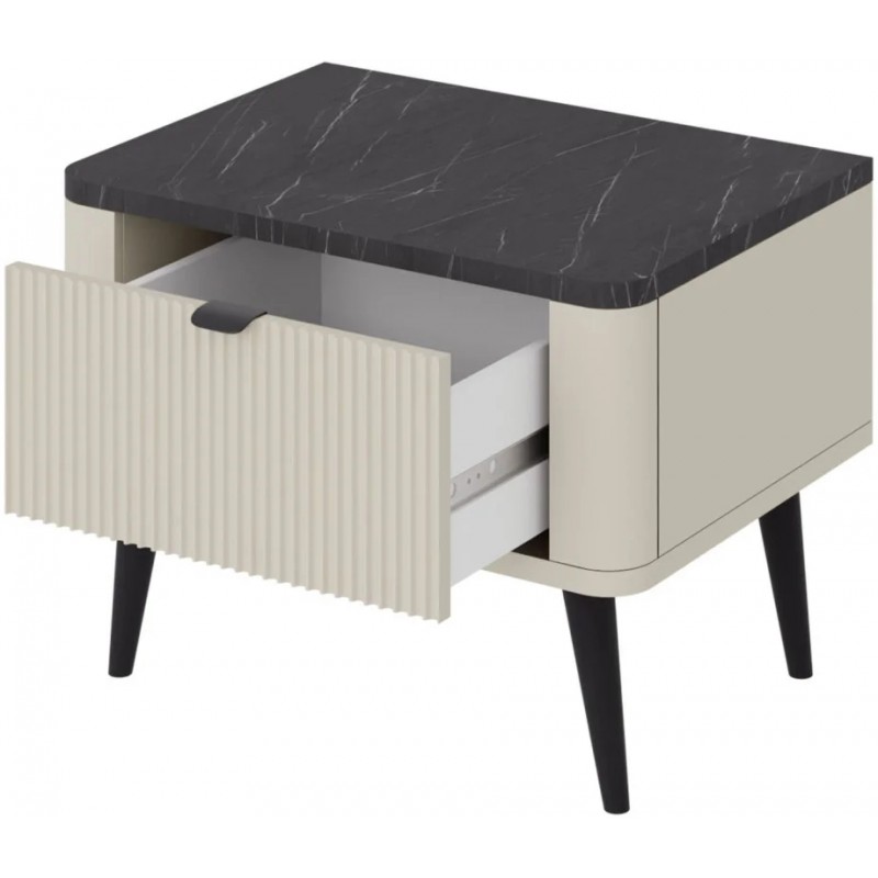 Тумба приліжкова MARLY REG 17 50х42х40 кашемір / сірий Jurek