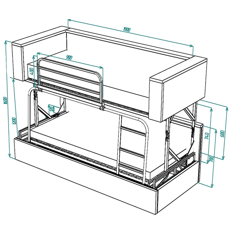 Диван-трансформер RUMI (Stone) Knap Knap