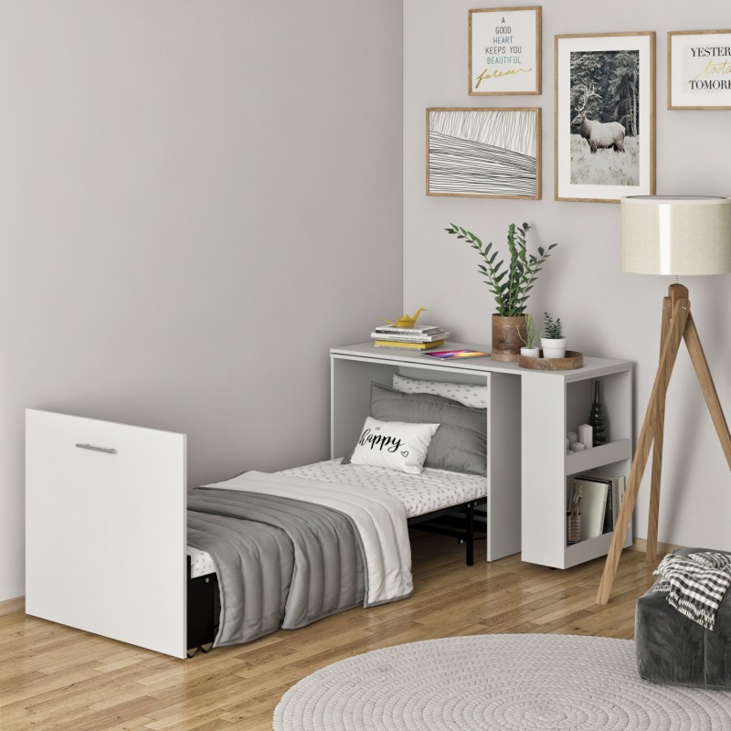 Ліжко-трансформер + Письмовий стіл + Тумба + Комод Sirim-C1 (4 в 1) / (Дуб сонома) Knap Knap