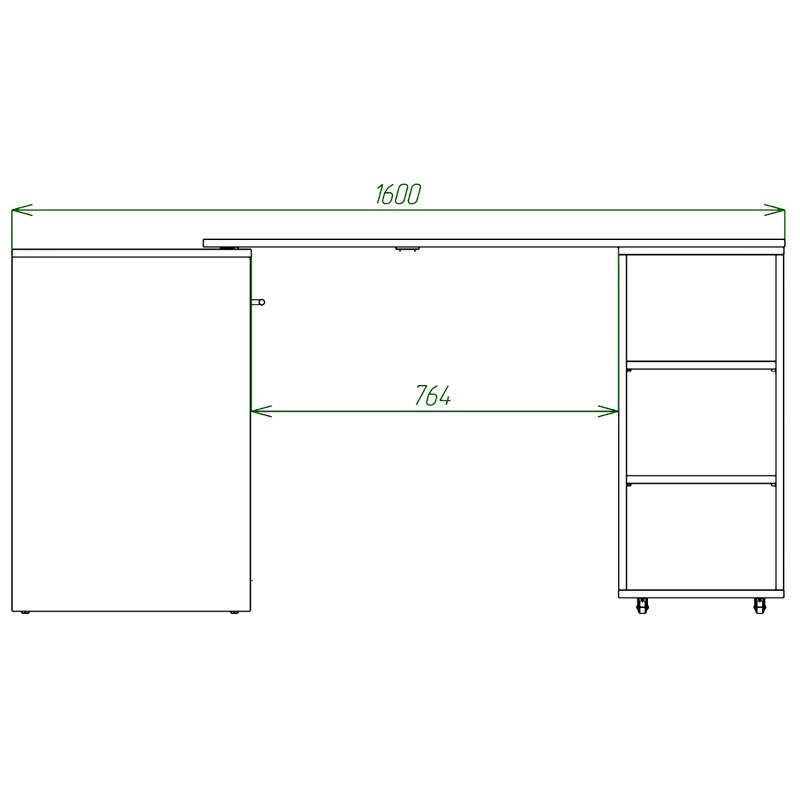 Ліжко-трансформер + Письмовий стіл + Тумба + Комод Sirim-C2 (4 в 1) / (Венге) Knap Knap