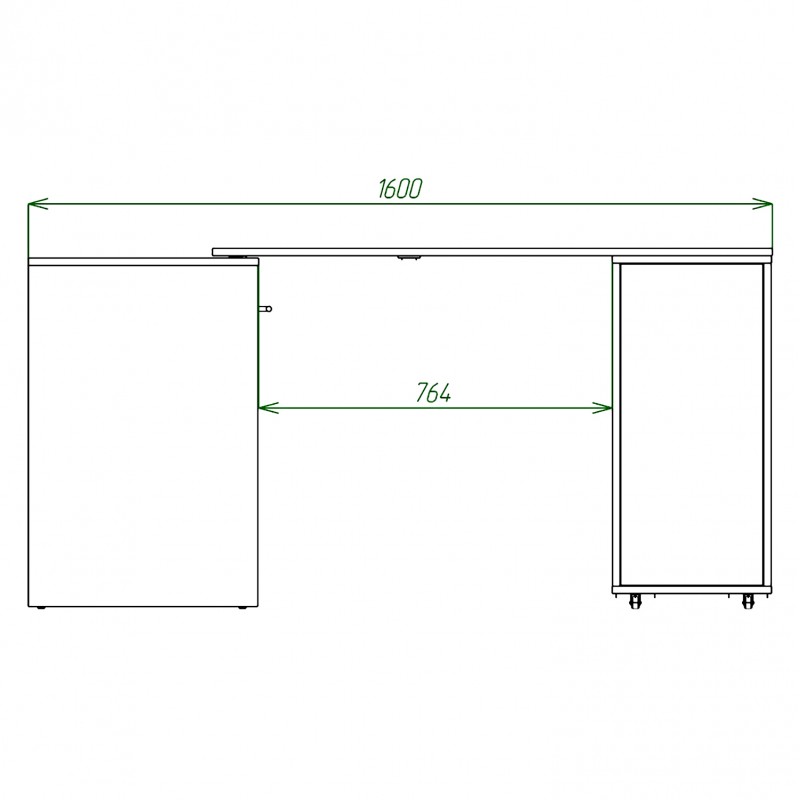 Ліжко-трансформер + Письмовий стіл + Тумба + Комод Sirim-C3 (4 в 1) / (Венге) Knap Knap