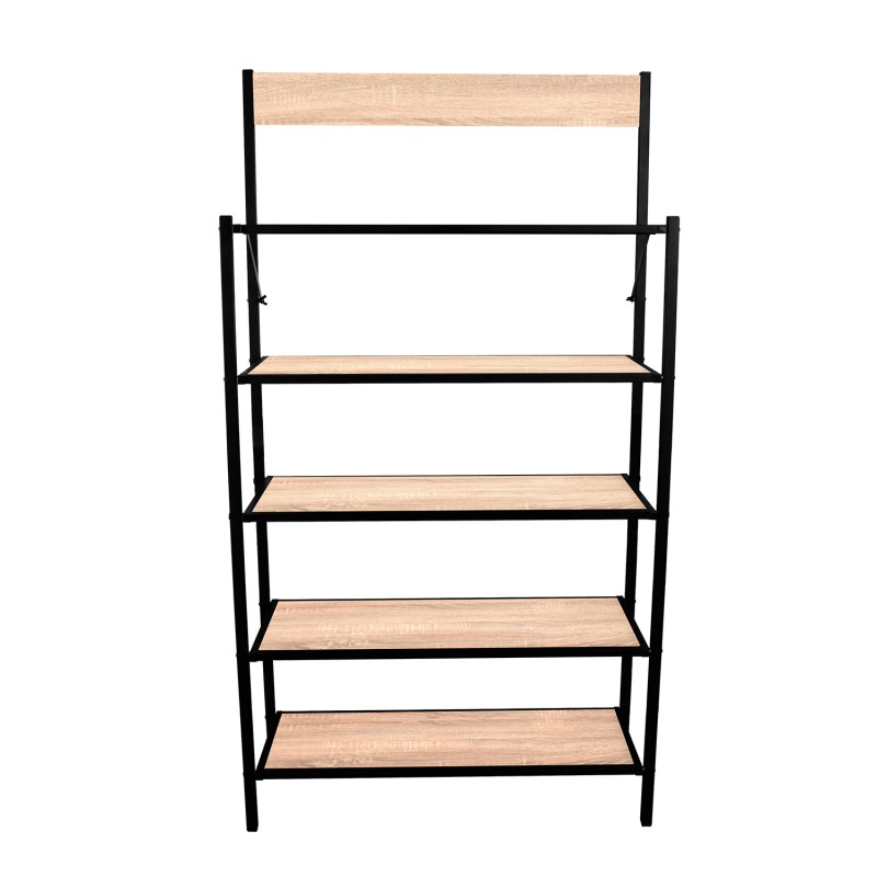 Полиця для взуття / Офісний стелаж / Полиця для квітів Breto-5 (Дуб сонома) Knap Knap