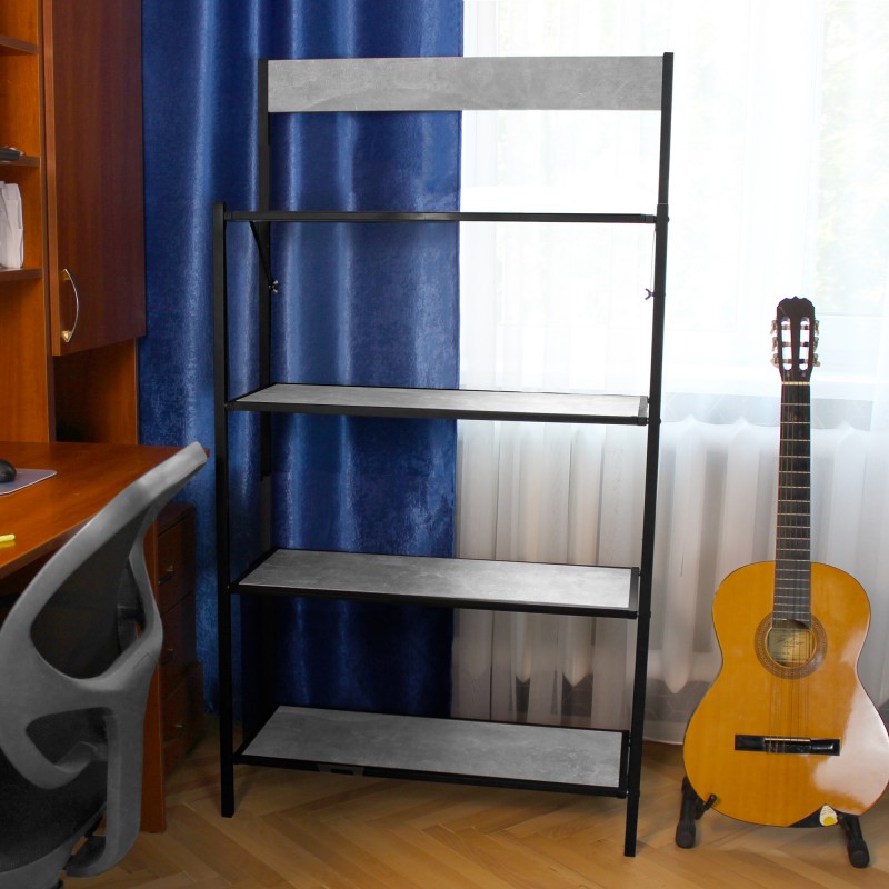 Полиця для взуття / Офісний стелаж / Полиця для квітів Breto-5 (Дуб сонома) Knap Knap