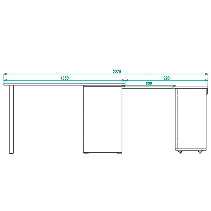 Стіл-комод трансформер Shiron-Jumbo (Білий) Knap Knap