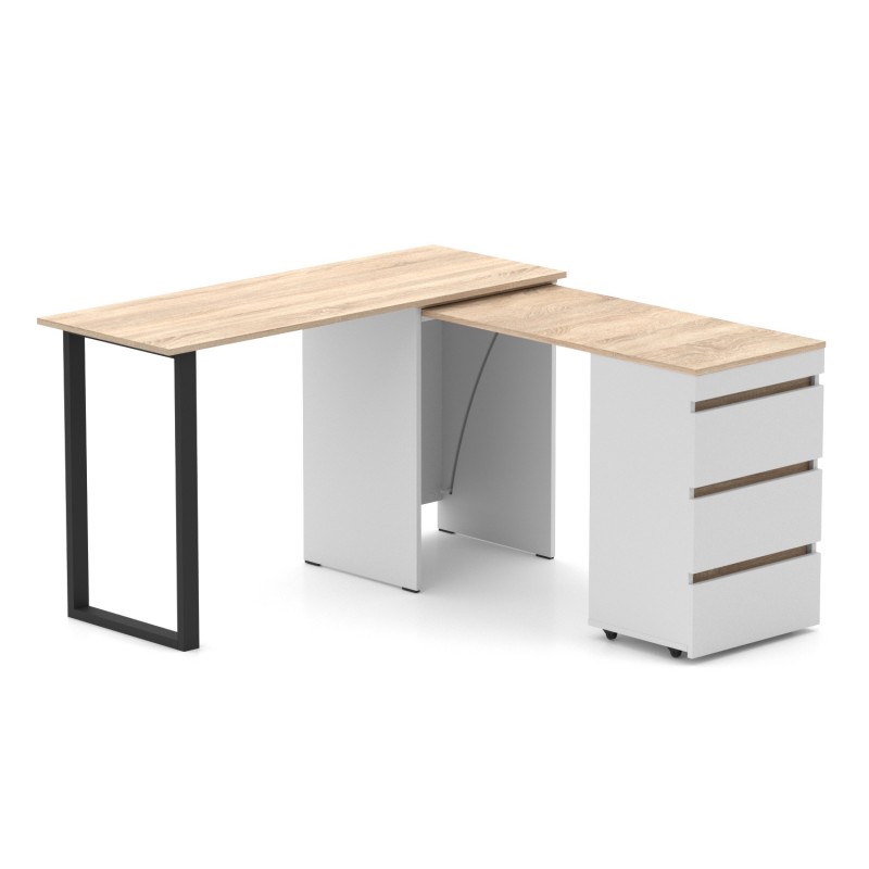 Стіл-комод трансформер Shiron-Jumbo (Білий та Дуб сонома) Knap Knap