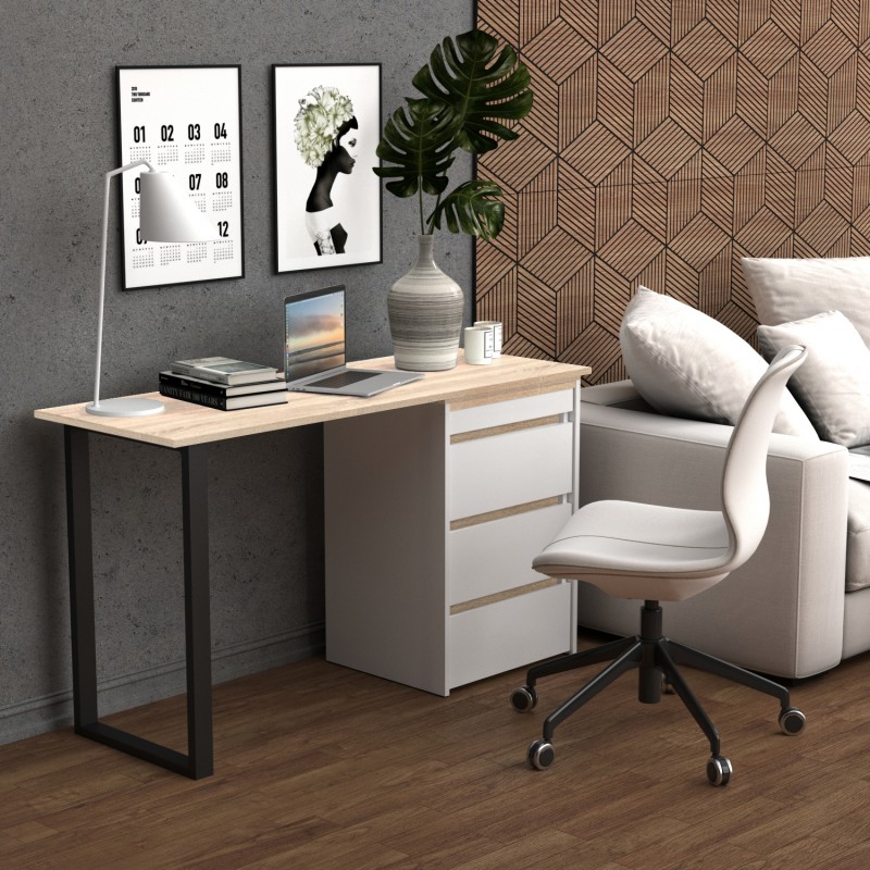 Стіл-комод трансформер Shiron-Jumbo (Білий та Дуб сонома) Knap Knap