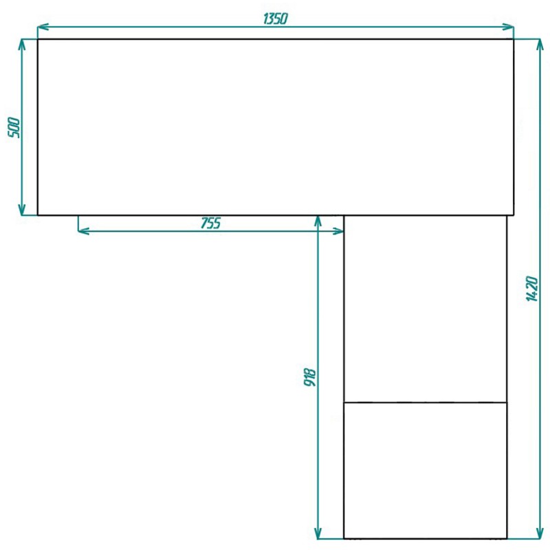 Стіл-комод трансформер Shiron-Jumbo (Білий та Дуб сонома) Knap Knap